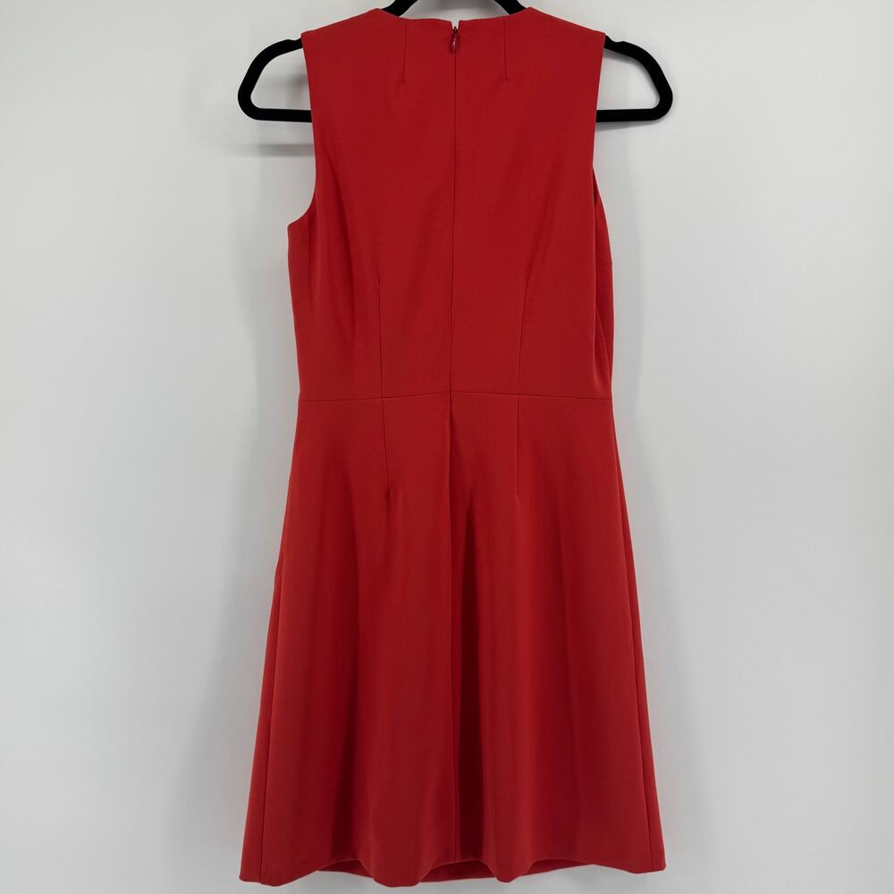 Theory Modern Crepe 2 Sheath Dress - Size 0 NWT $295 Poppy Red Business - Picture 3 of 8